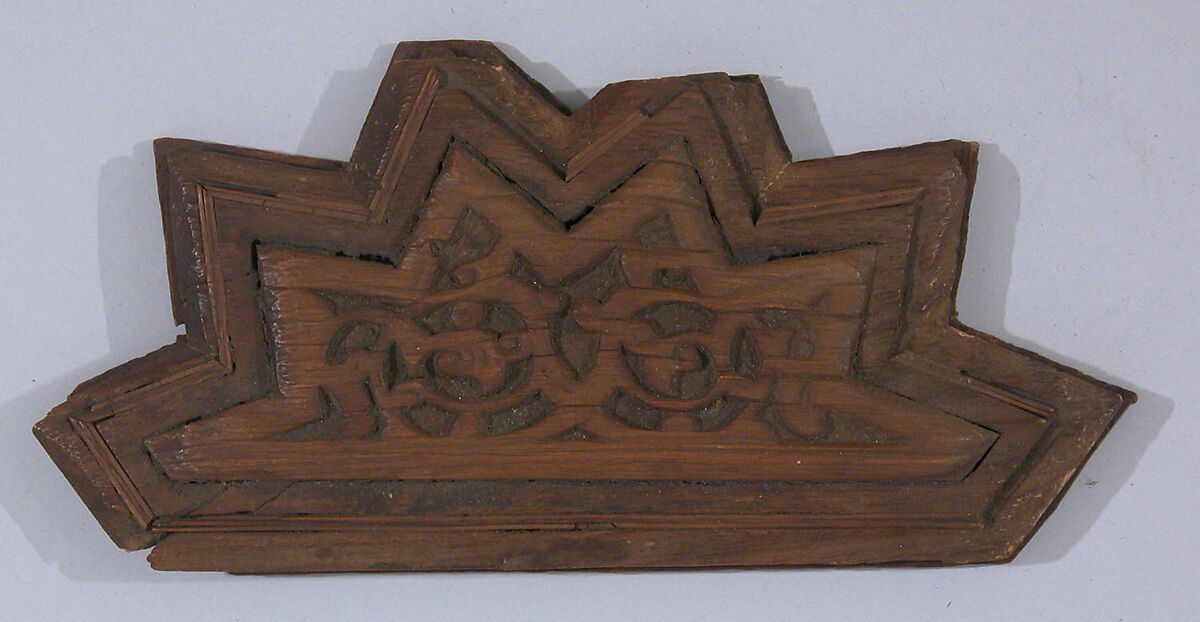 Panel, Wood; carved and inlaid 
