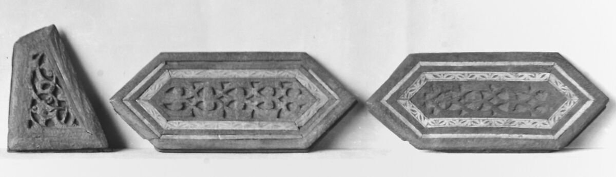 Panel, Wood; carved, inlaid with plain and carved ivory