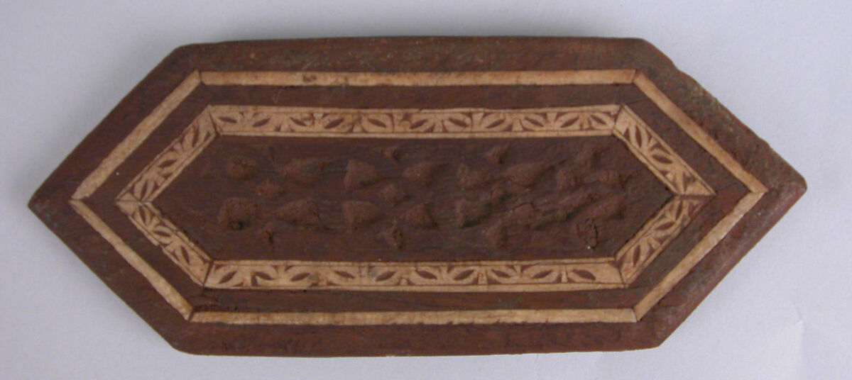 Panel, Wood; carved, inlaid with plain and carved ivory 