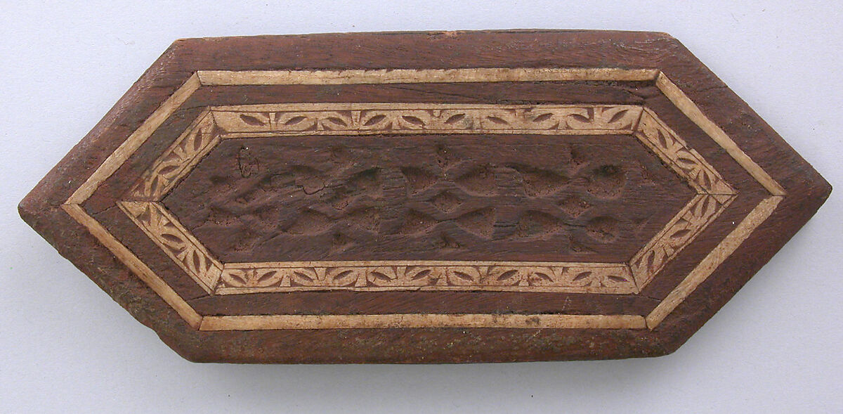 Panel, Wood; carved, inlaid with plain and carved ivory