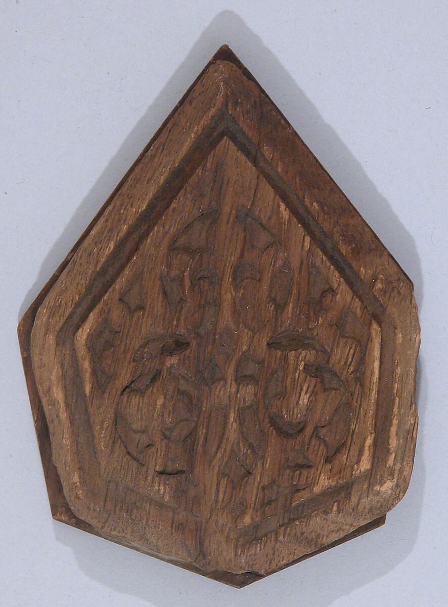 Panel, Wood; carved, inlaid 