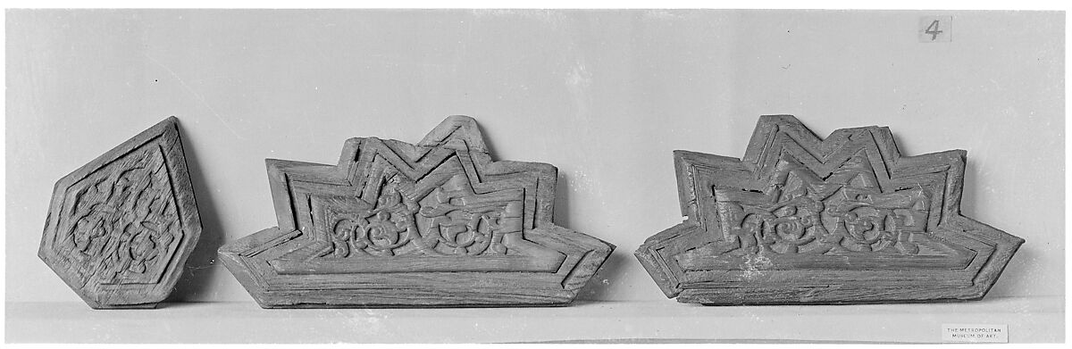 Panel, Wood; carved, inlaid