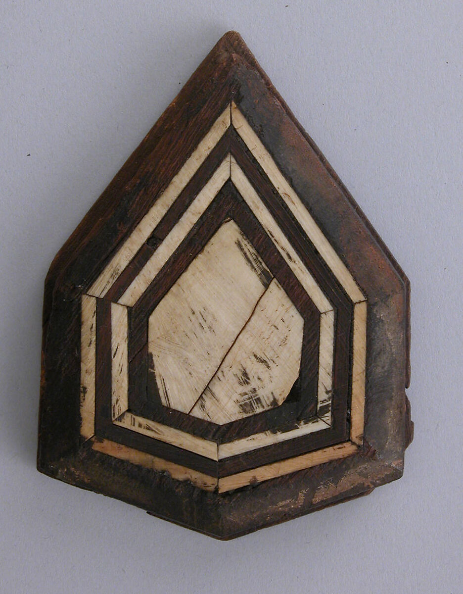 Panel, Wood; inlaid with ivory 