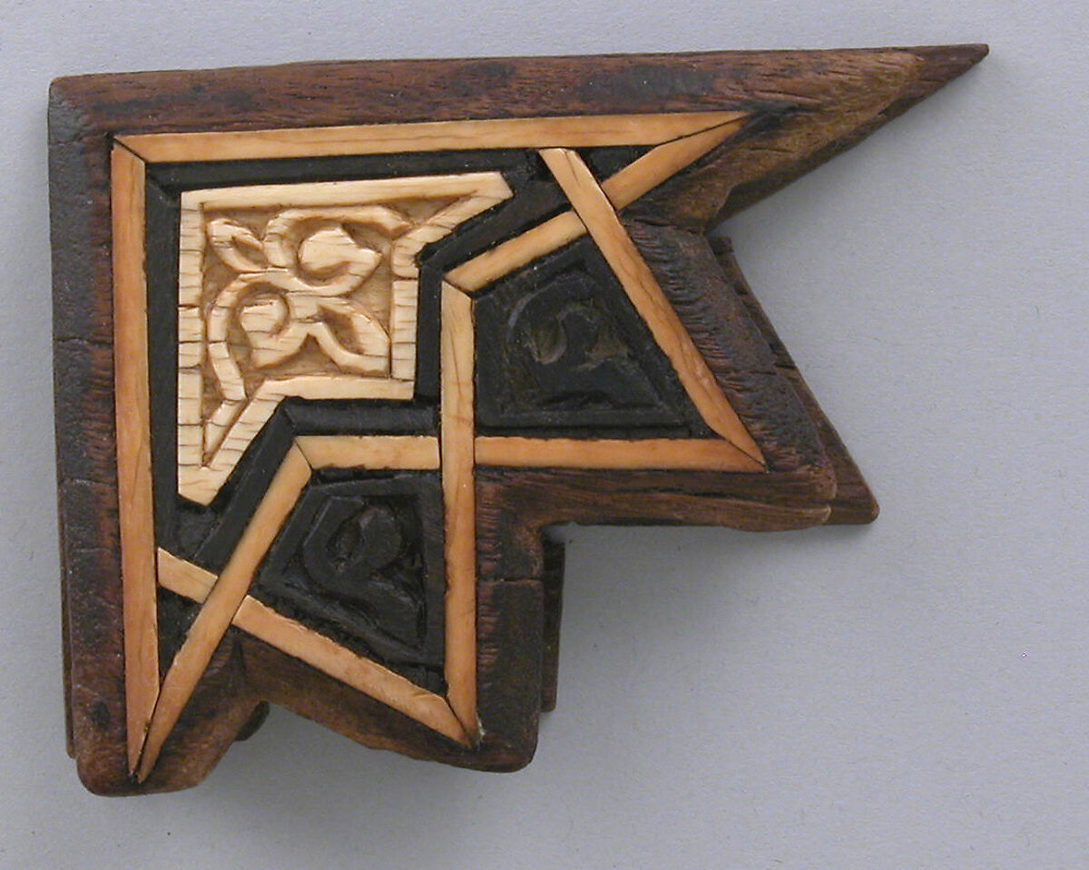 Panel, Wood; carved, inlaid with carved and plain ivory and carved ebony 