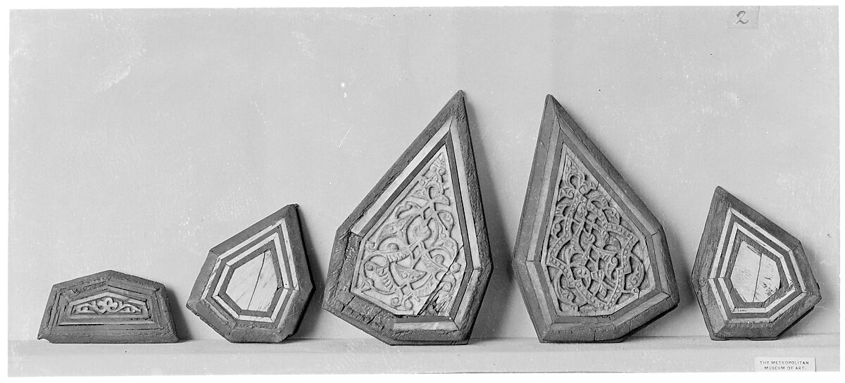 Panel, Wood; inlaid with plain and carved ivory