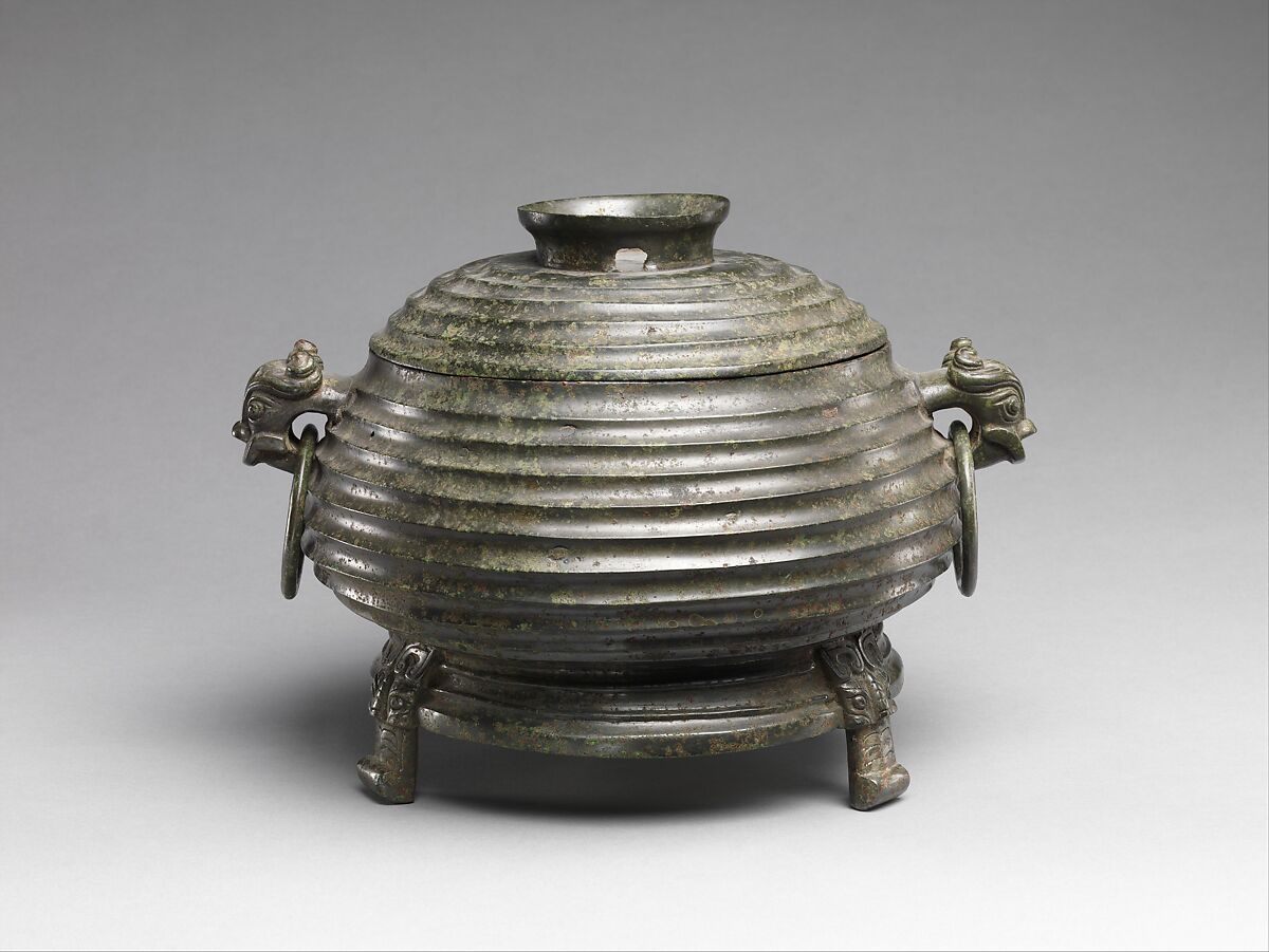 Grain serving vessel (gui), Bronze, China 