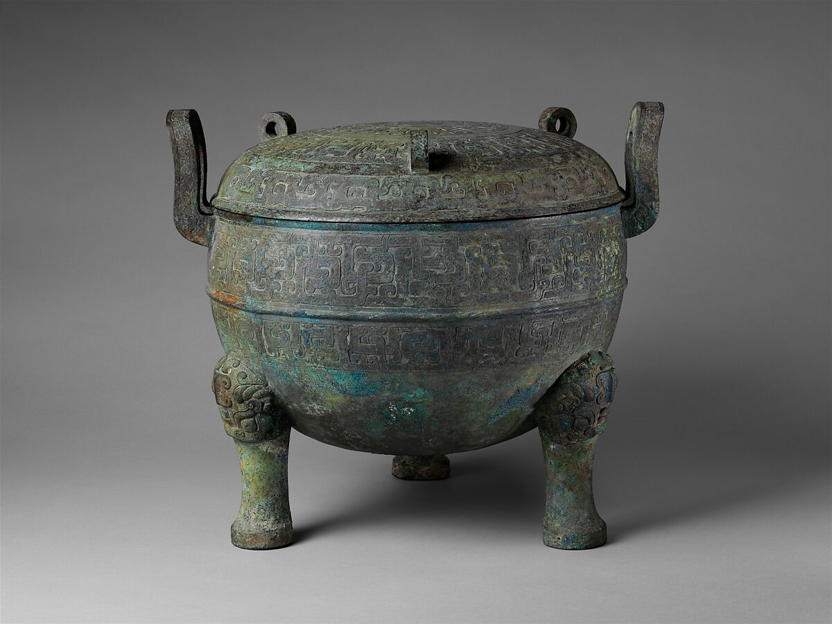 Ritual Tripod Cauldron with Cover (Ding), Bronze, China