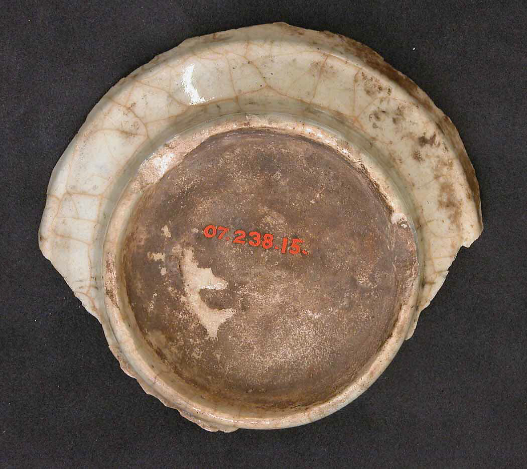 Fragment of a Bowl, Stonepaste; underglaze painted and incised