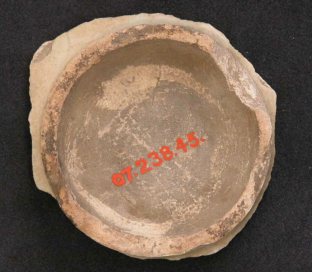 Fragment of a Bowl, Stonepaste; underglaze painted