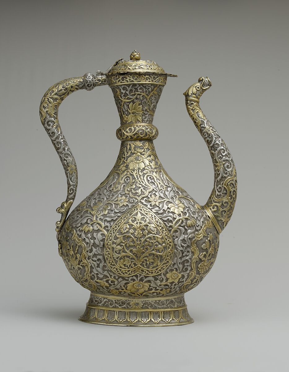 Ewer, Silver; partially gilded 