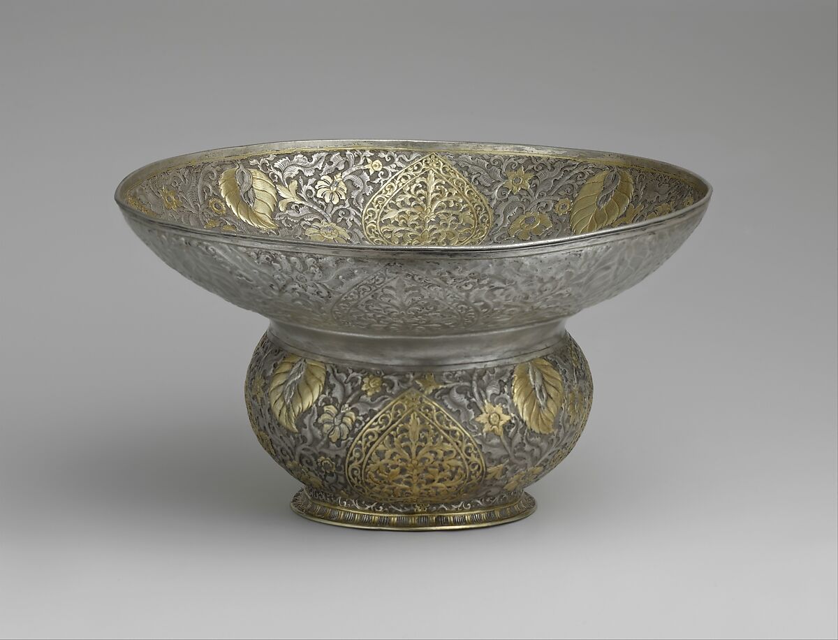 Basin, Silver; partially gilded 