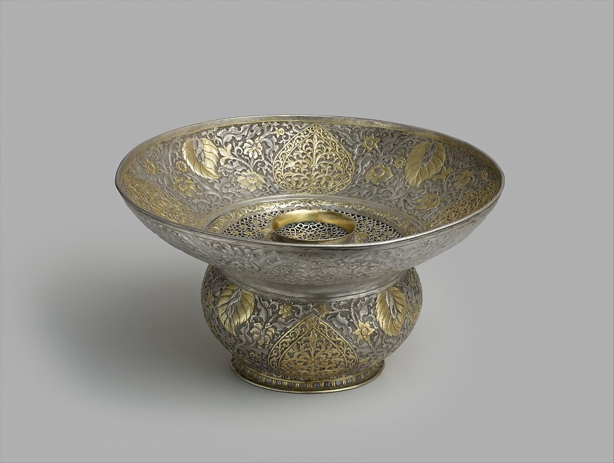Basin, Silver; partially gilded