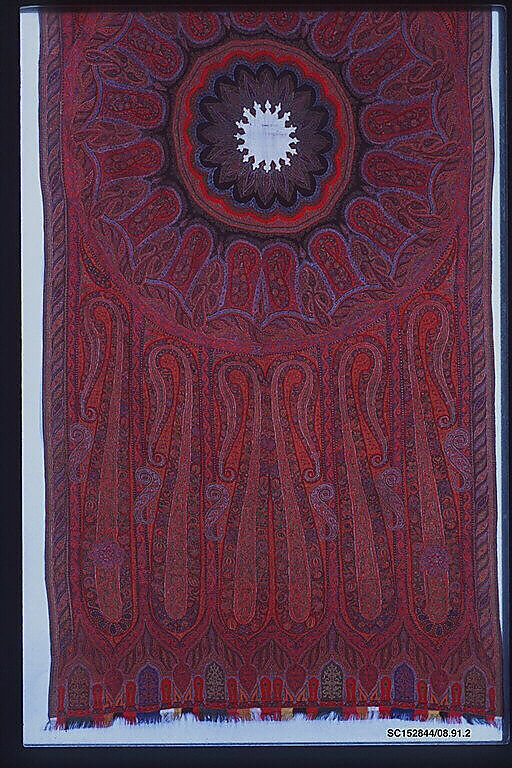 Shawl, Wool; woven