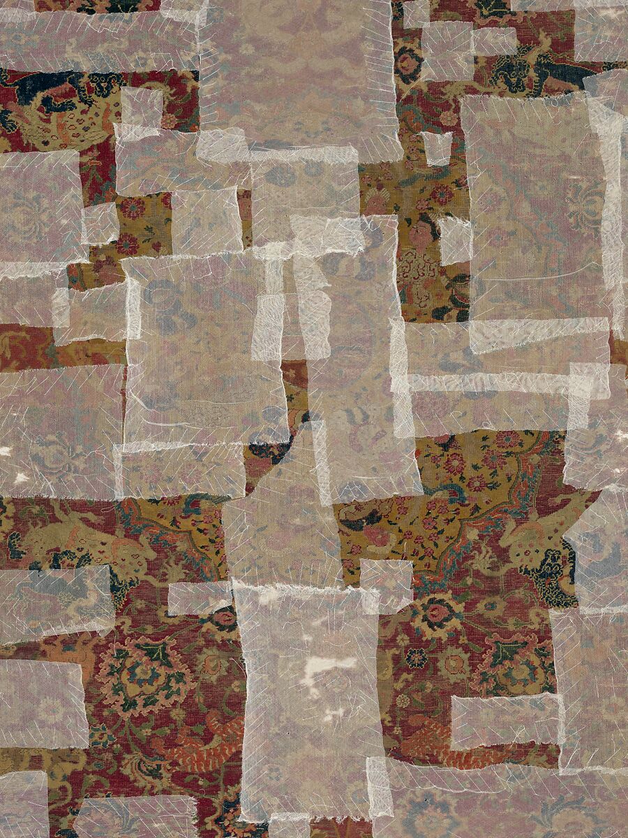 Carpet, Silk (warp), cotton (weft), wool (pile); asymmetrically knotted pile