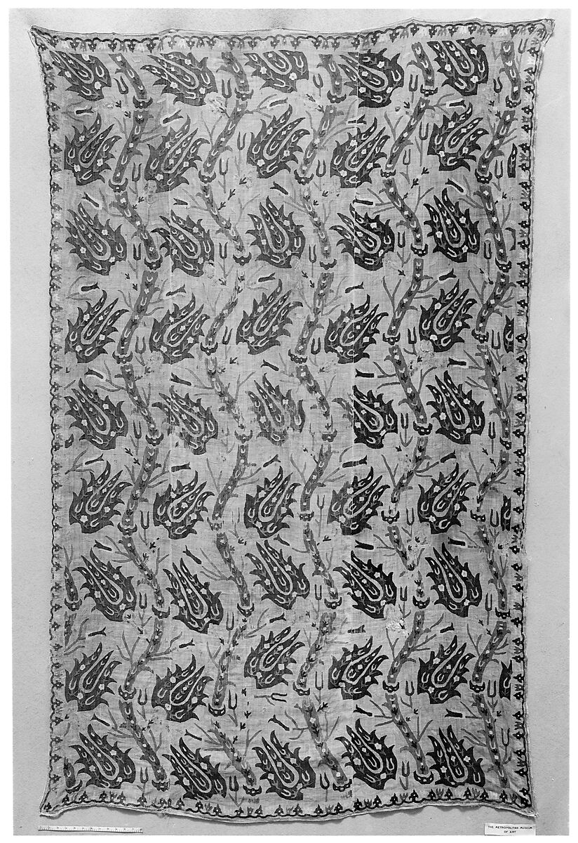 Hanging, Silk on linen; embroidered