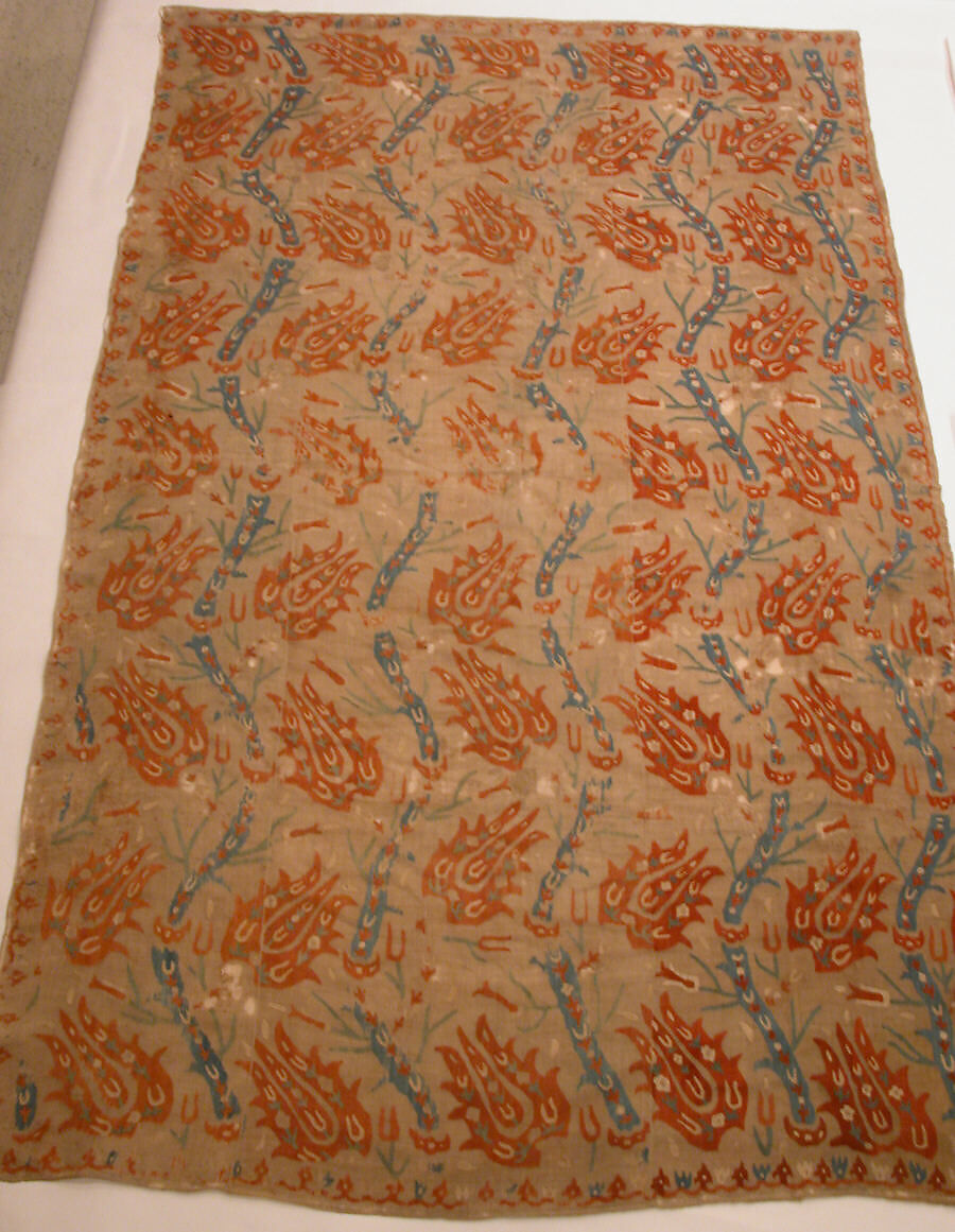 Hanging, Silk on linen; embroidered