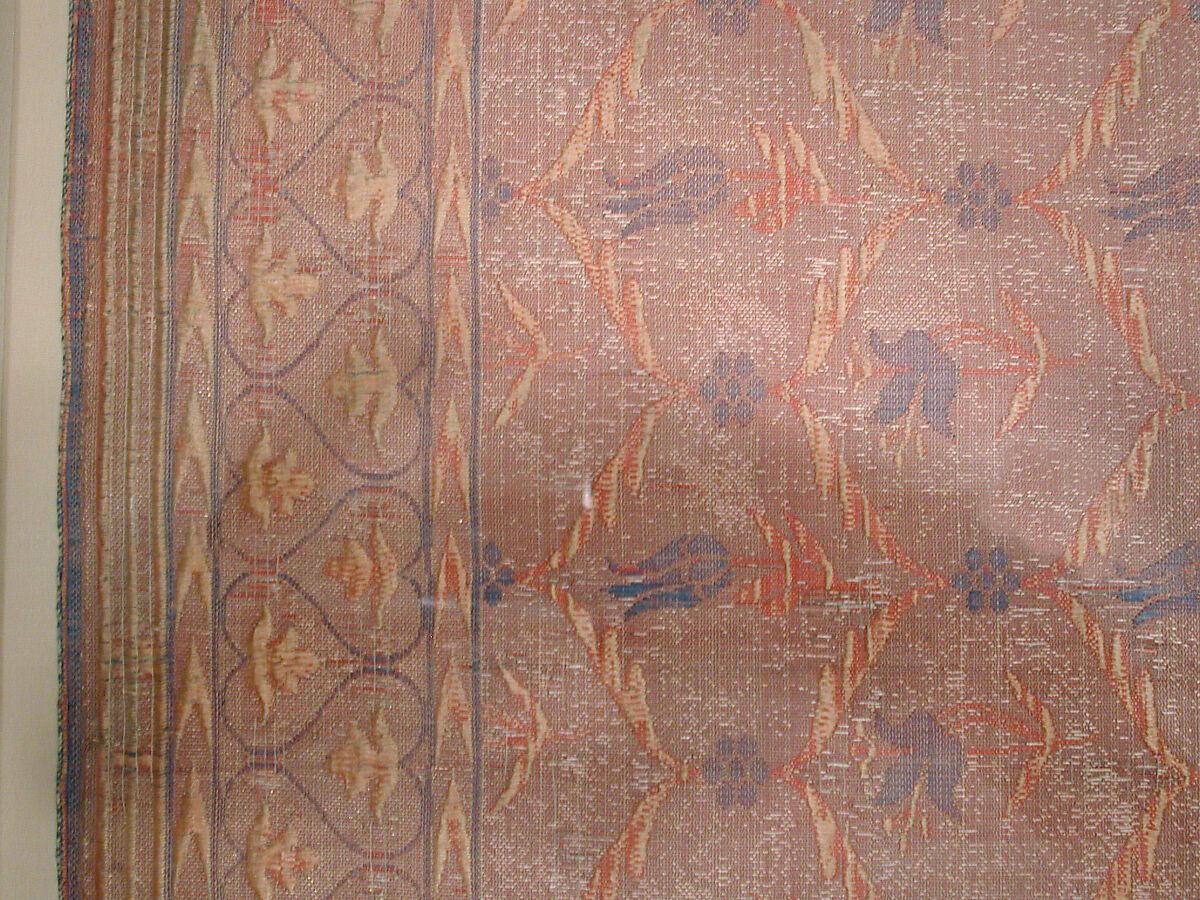 Cover, Silk and metal wrapped thread