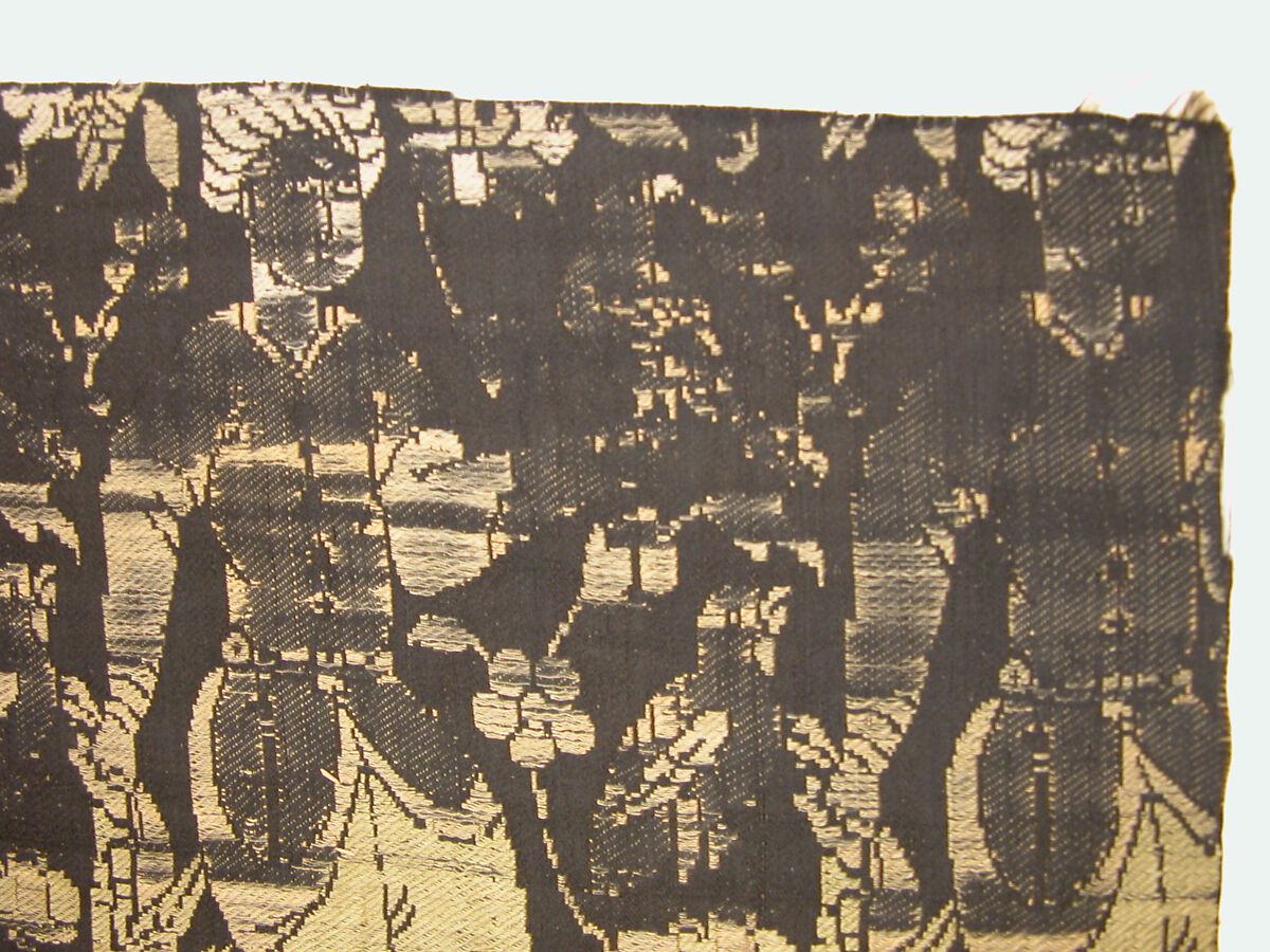 Textile Fragment, Silk; lampas
