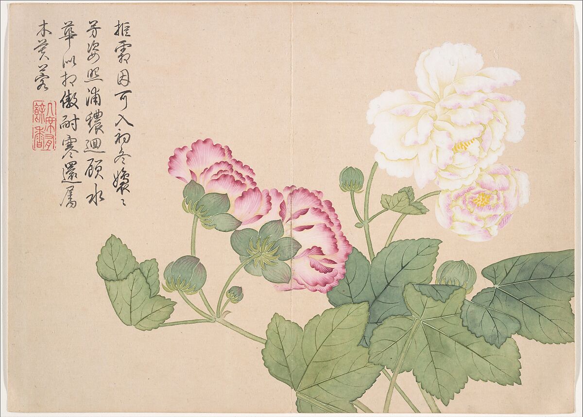 Winter landscapes and flowers, Qian Weicheng (Chinese, 1720–1772), Album of twelve paintings; ink and color on paper, China