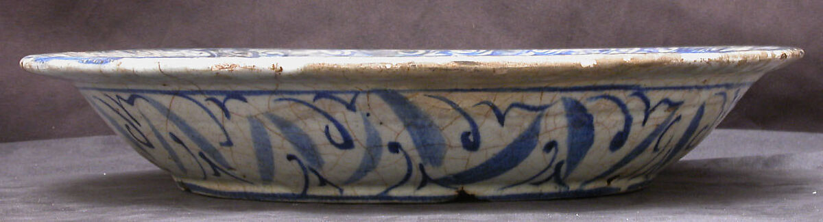 Dish, Stonepaste; glazed
