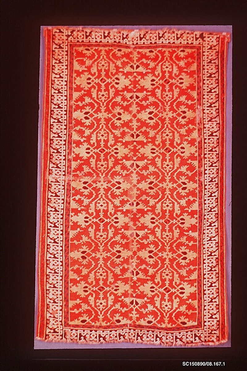 'Lotto' Carpet, Wool (warp, weft and pile); symmetrically knotted pile