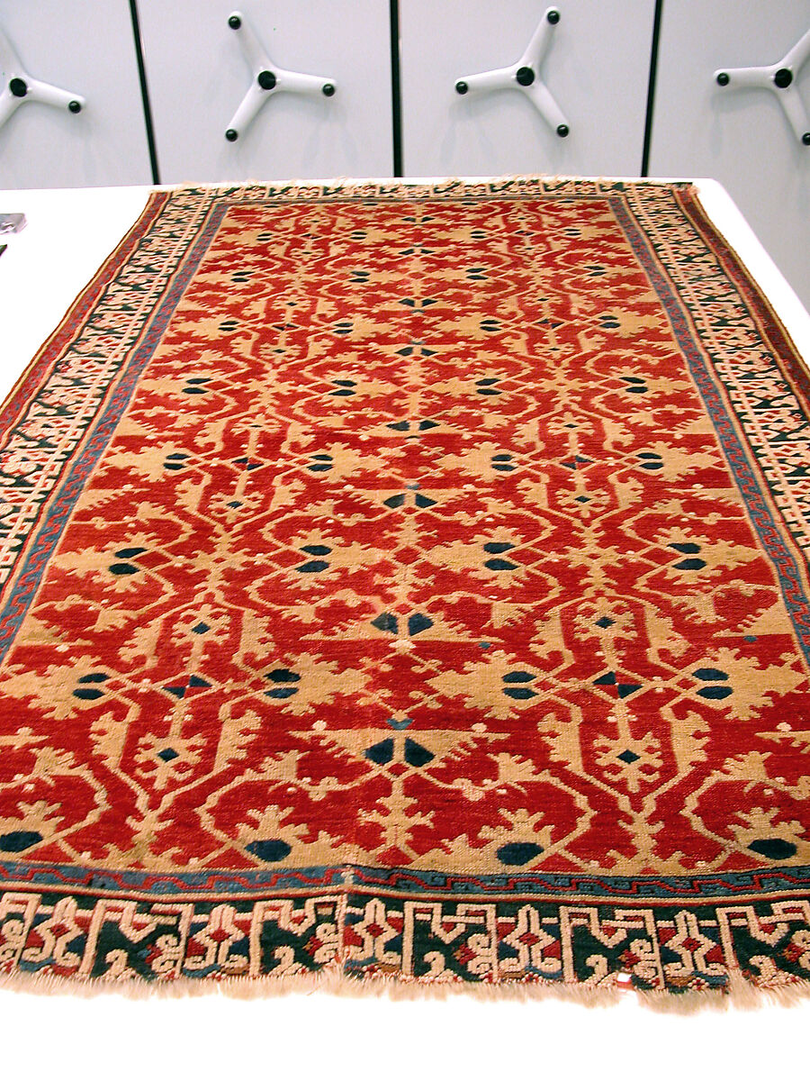 'Lotto' Carpet, Wool (warp, weft and pile); symmetrically knotted pile