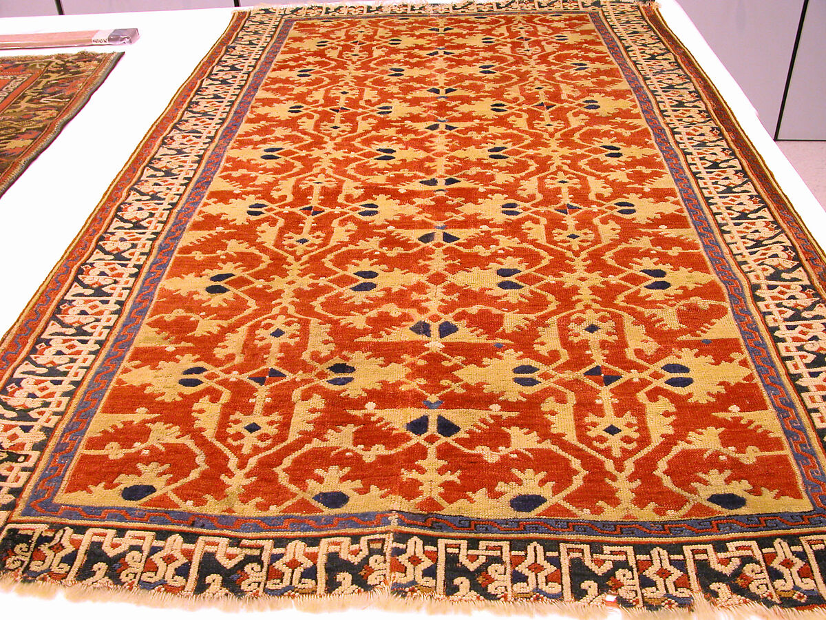 'Lotto' Carpet, Wool (warp, weft and pile); symmetrically knotted pile