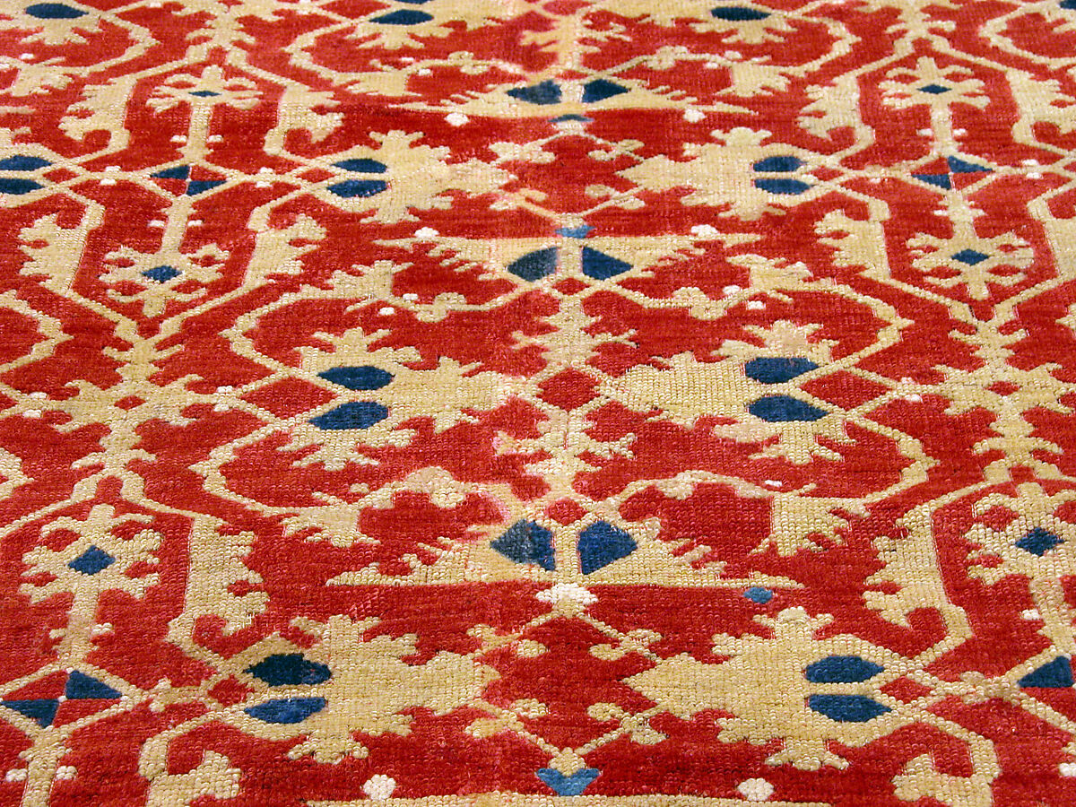 'Lotto' Carpet, Wool (warp, weft and pile); symmetrically knotted pile