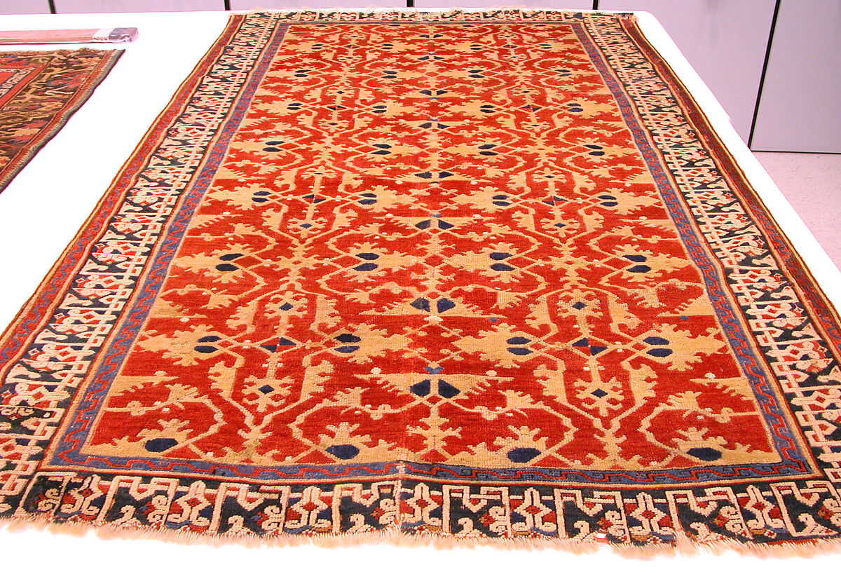 'Lotto' Carpet, Wool (warp, weft and pile); symmetrically knotted pile