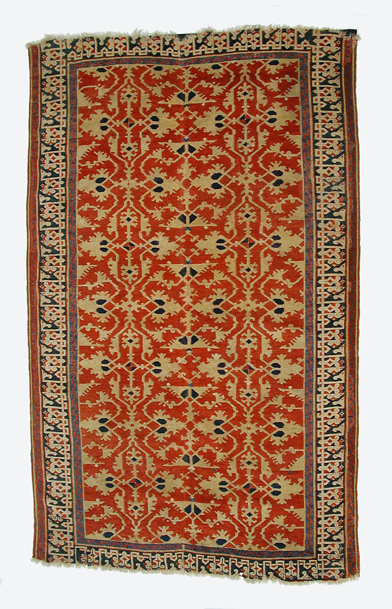 'Lotto' Carpet, Wool (warp, weft and pile); symmetrically knotted pile 