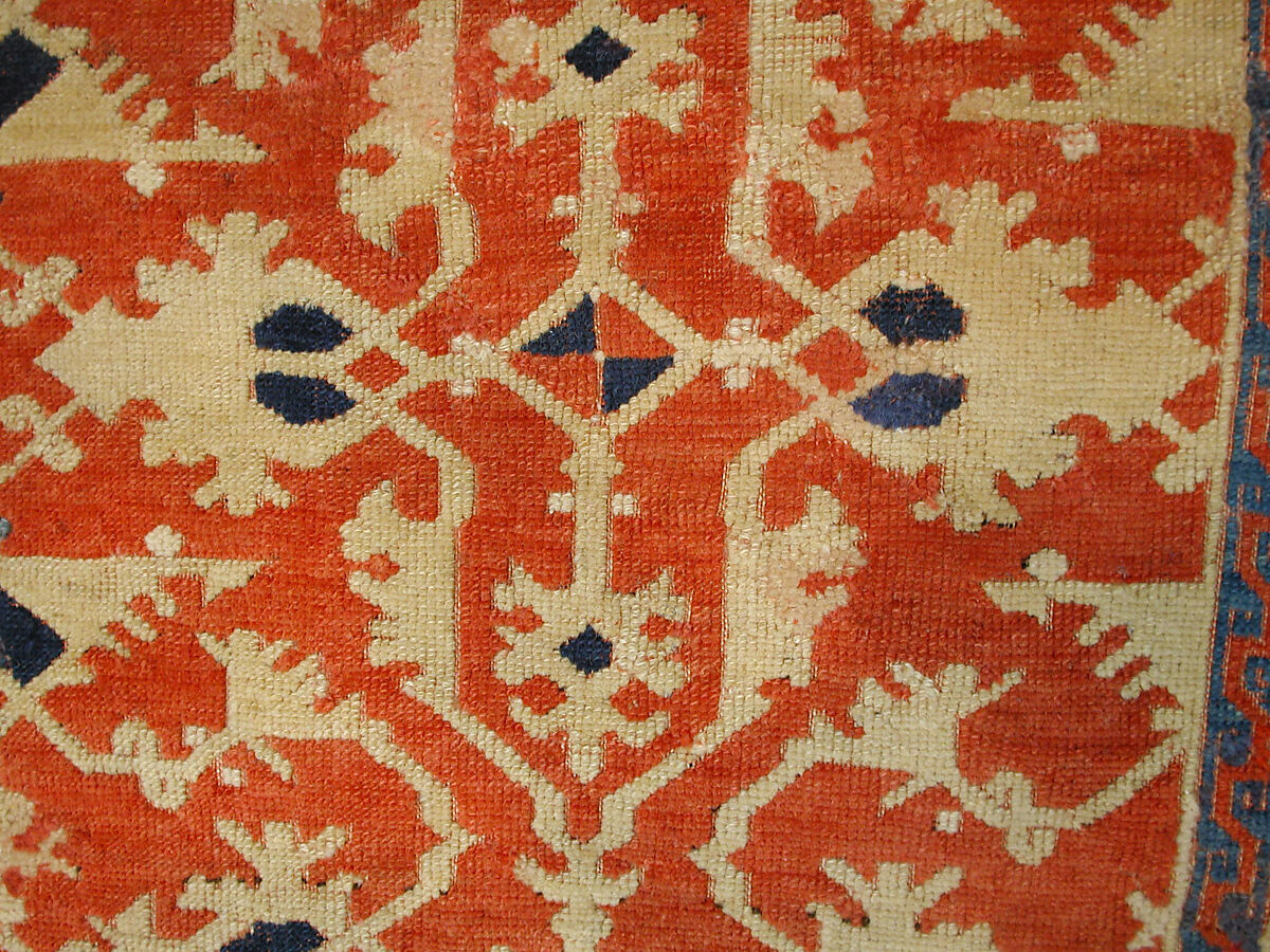 'Lotto' Carpet, Wool (warp, weft and pile); symmetrically knotted pile