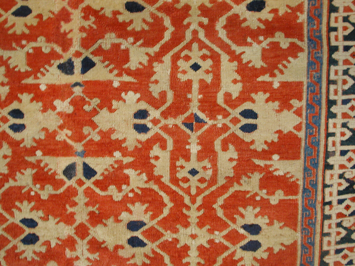 'Lotto' Carpet, Wool (warp, weft and pile); symmetrically knotted pile