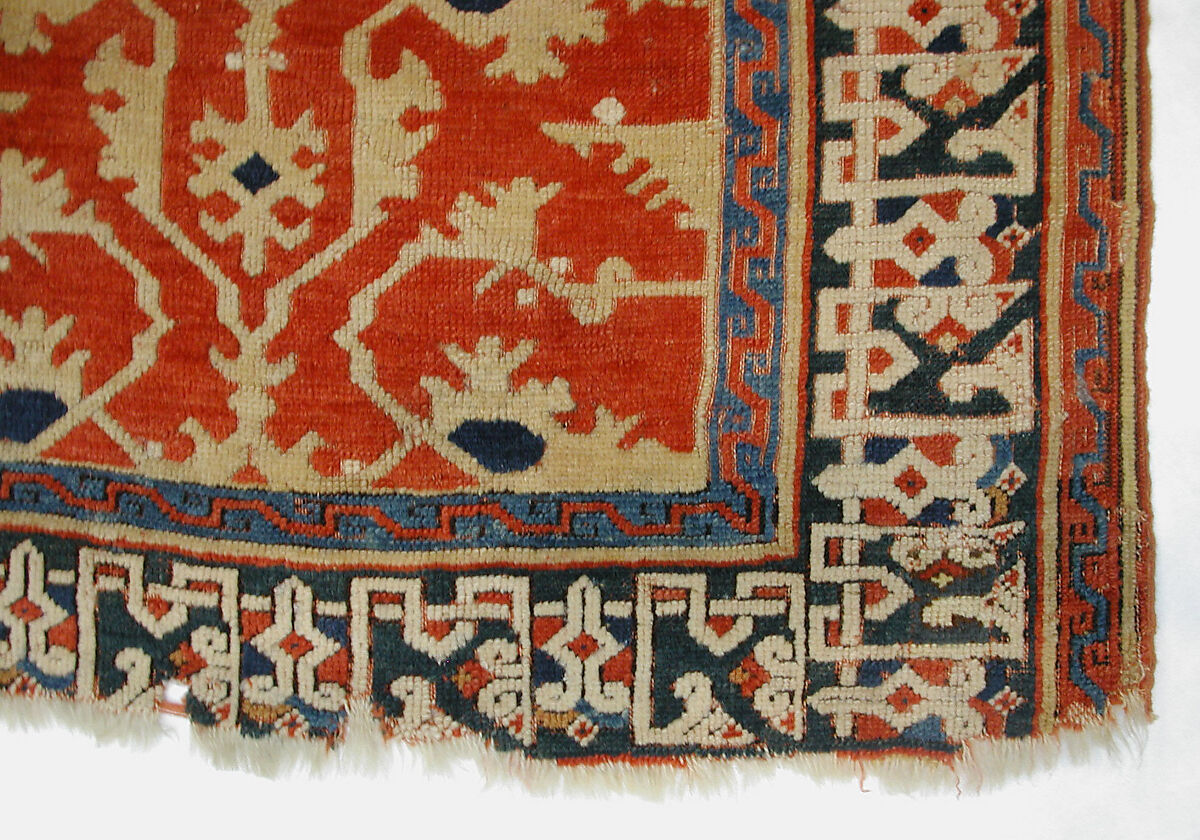 'Lotto' Carpet, Wool (warp, weft and pile); symmetrically knotted pile
