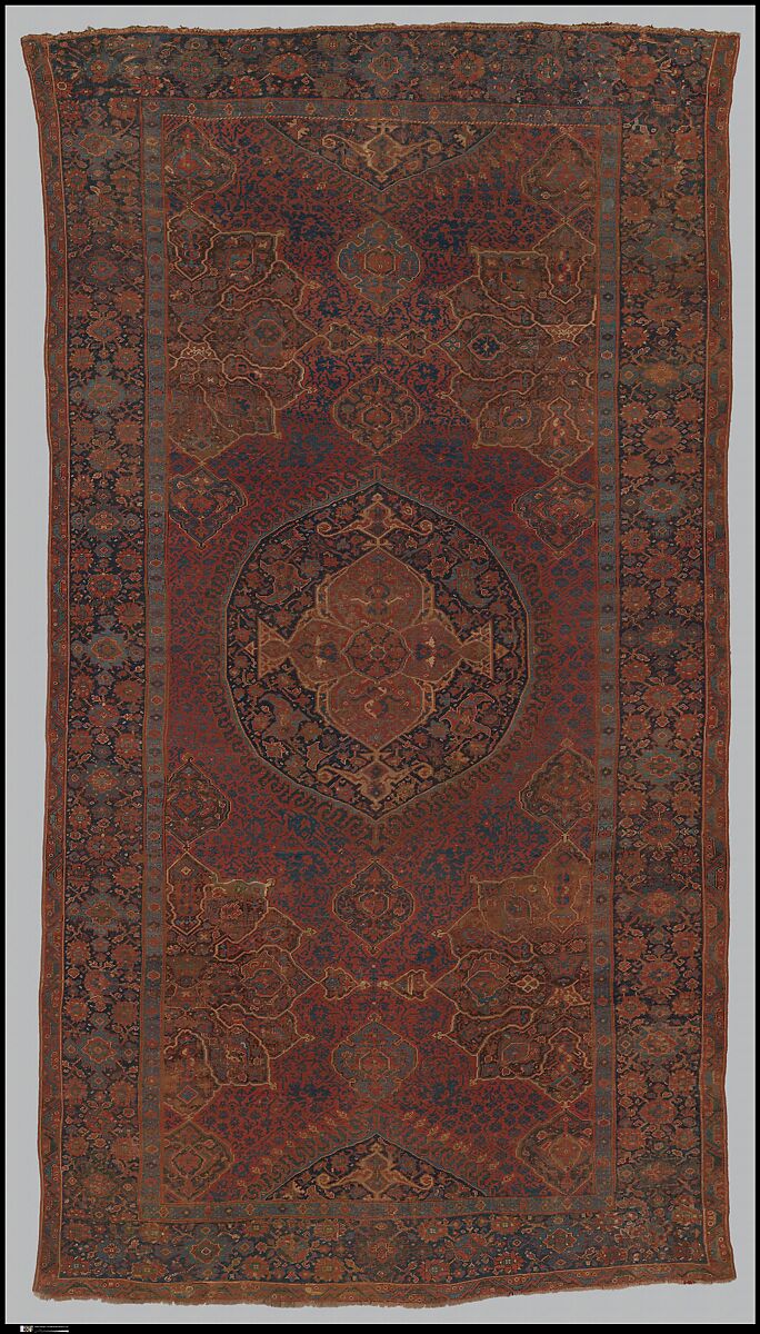 "Medallion Ushak" Carpet, Wool (warp, weft, and pile); symmetrically knotted pile 