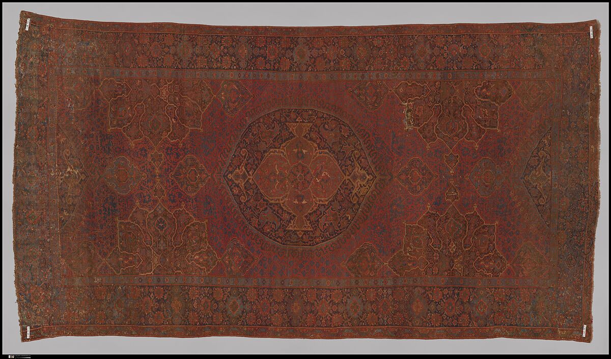 "Medallion Ushak" Carpet, Wool (warp, weft, and pile); symmetrically knotted pile