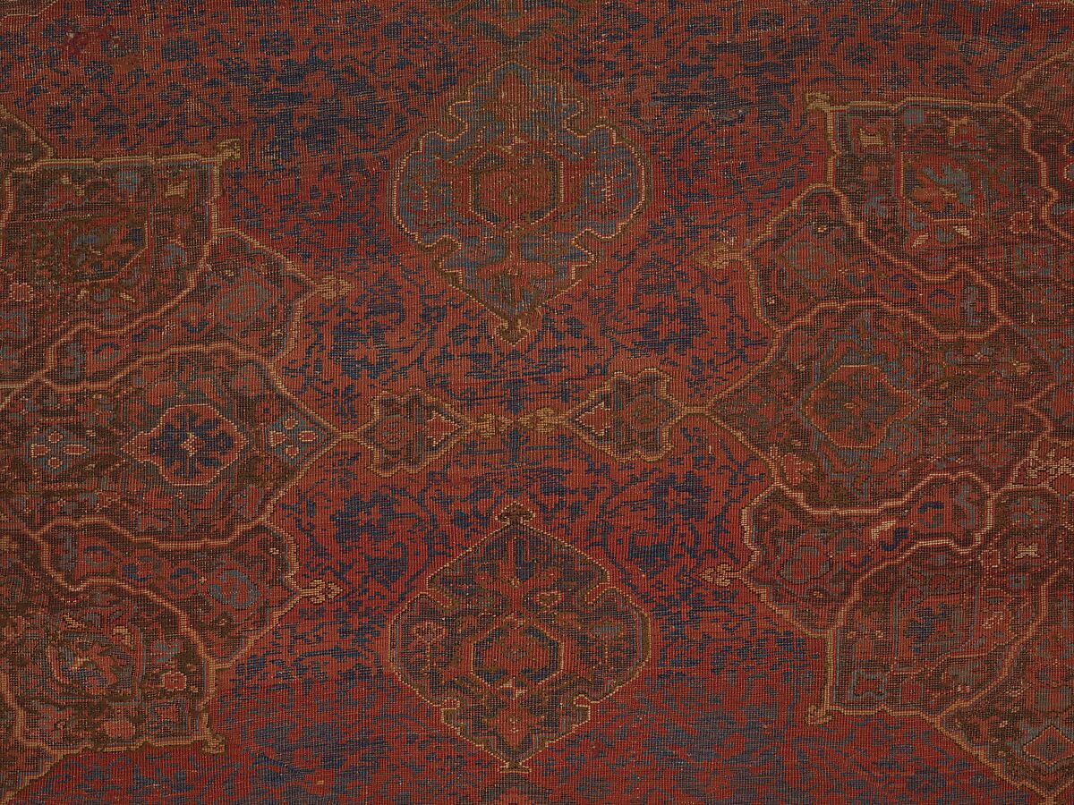 "Medallion Ushak" Carpet, Wool (warp, weft, and pile); symmetrically knotted pile