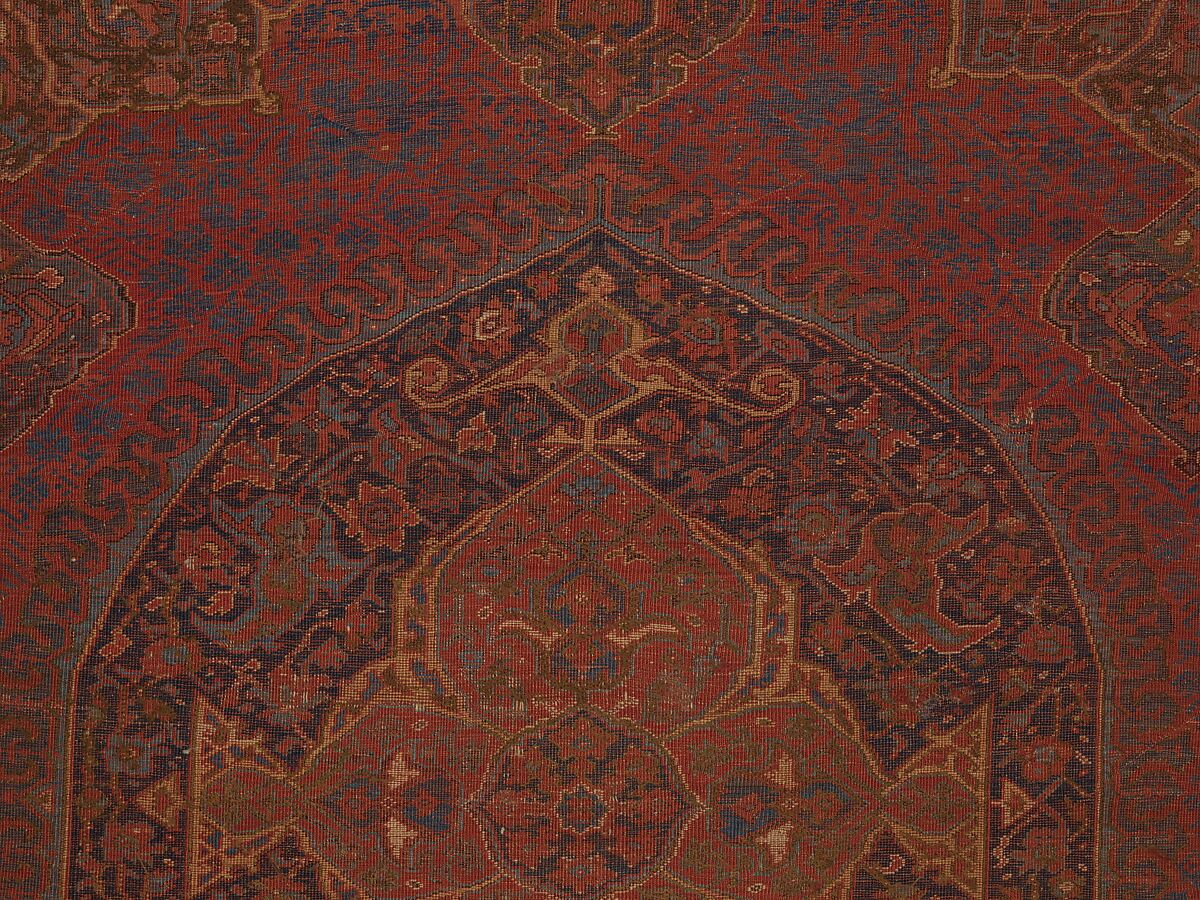 "Medallion Ushak" Carpet, Wool (warp, weft, and pile); symmetrically knotted pile