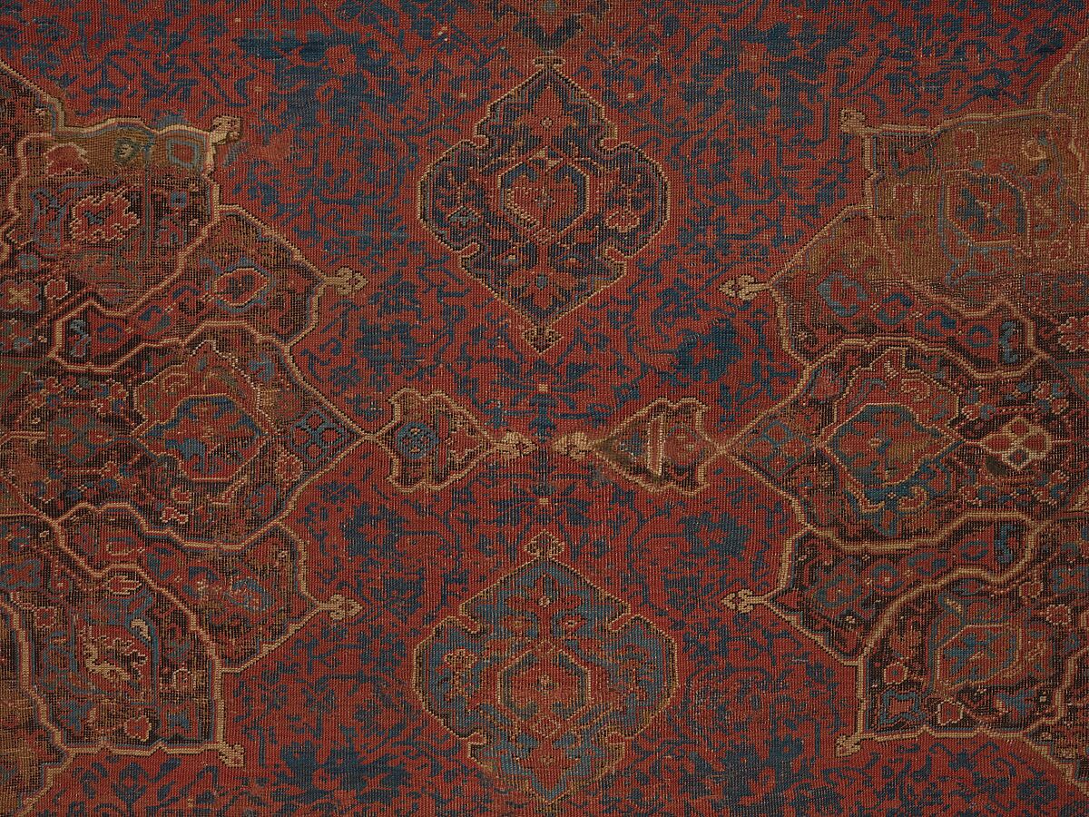 "Medallion Ushak" Carpet, Wool (warp, weft, and pile); symmetrically knotted pile
