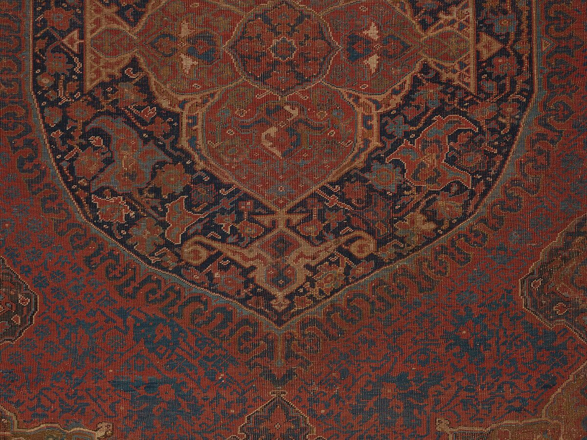 "Medallion Ushak" Carpet, Wool (warp, weft, and pile); symmetrically knotted pile