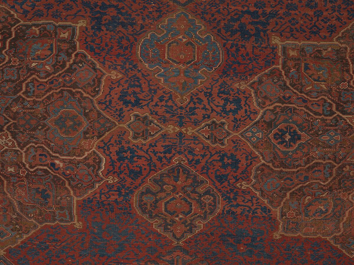 "Medallion Ushak" Carpet, Wool (warp, weft, and pile); symmetrically knotted pile