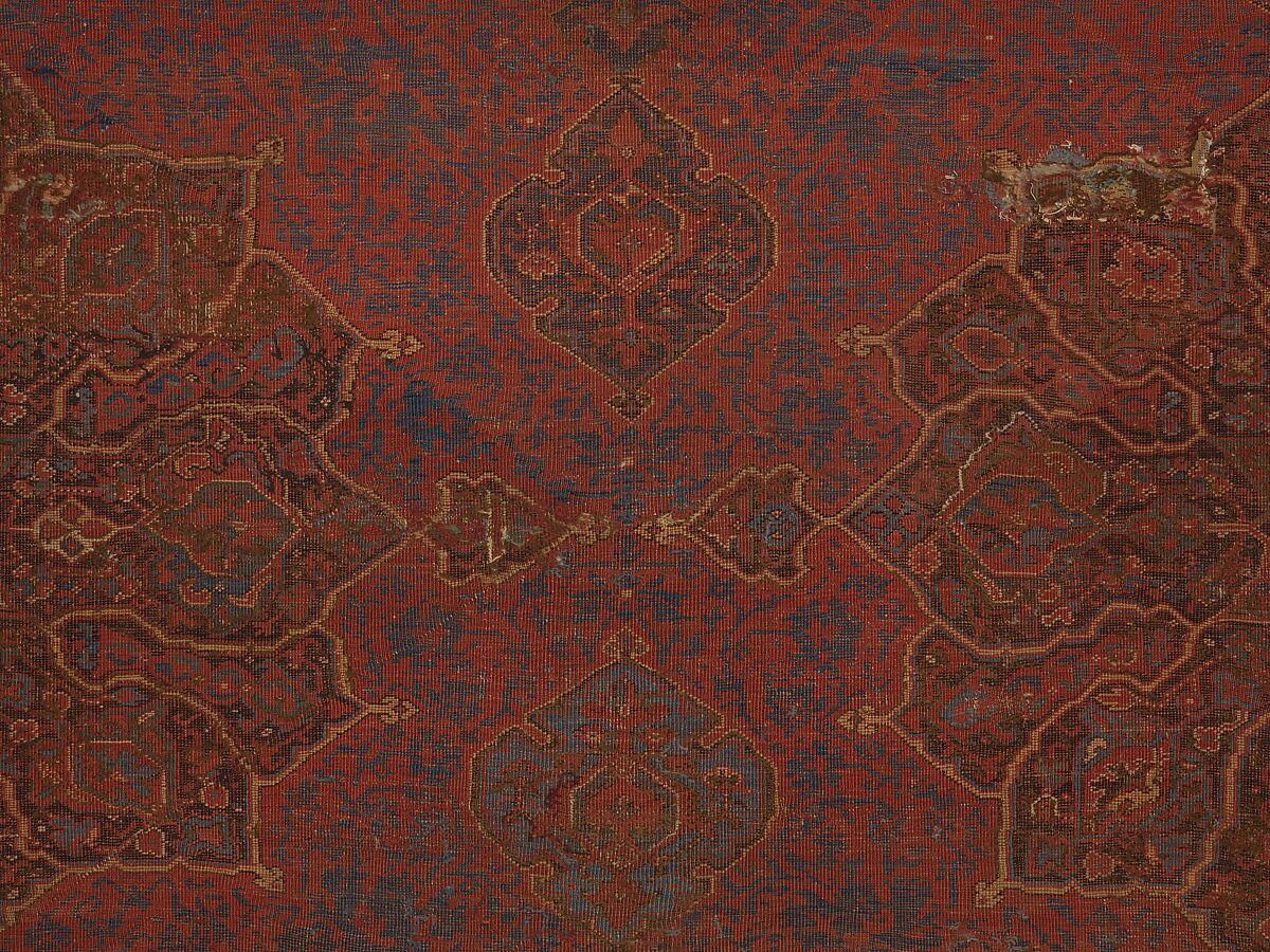 "Medallion Ushak" Carpet, Wool (warp, weft, and pile); symmetrically knotted pile
