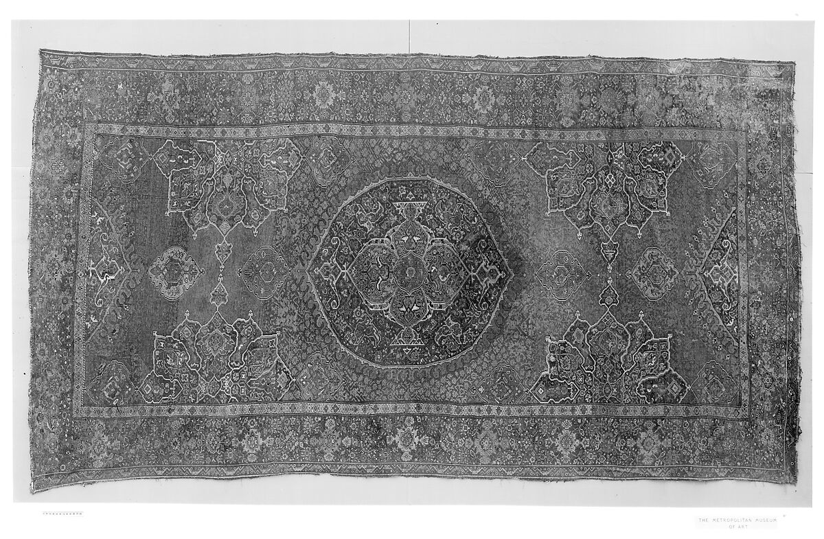 "Medallion Ushak" Carpet, Wool (warp, weft, and pile); symmetrically knotted pile
