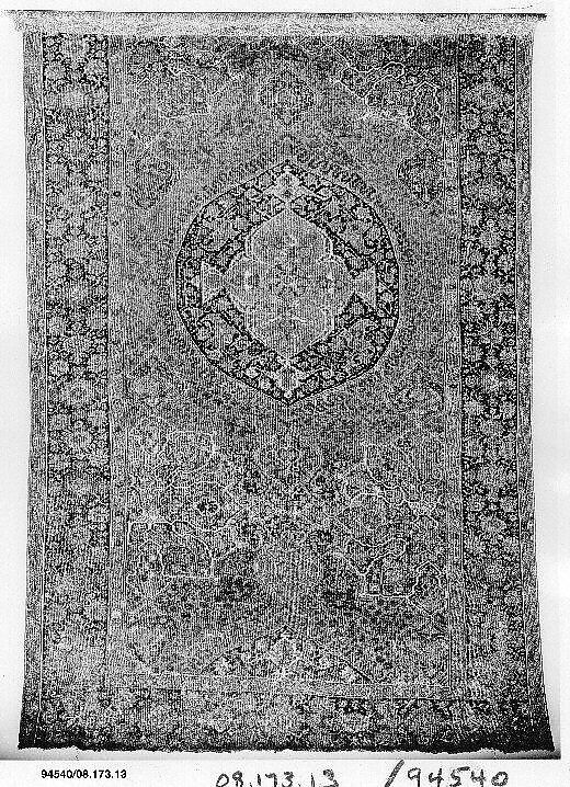 "Medallion Ushak" Carpet, Wool (warp, weft, and pile); symmetrically knotted pile