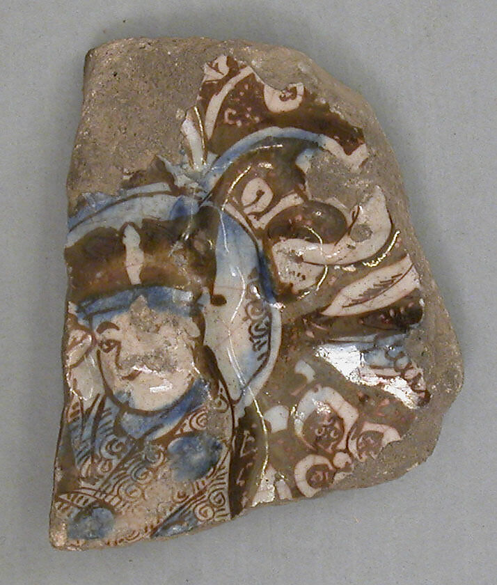 Tile Fragments, Stonepaste; glazed and luster-painted 