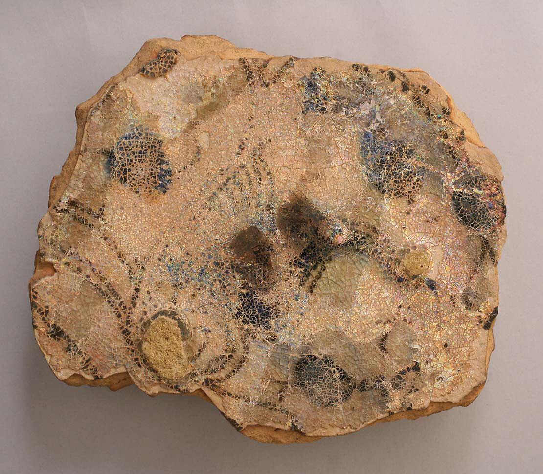 Ceramic Fragment, Stonepaste; underglaze painted 