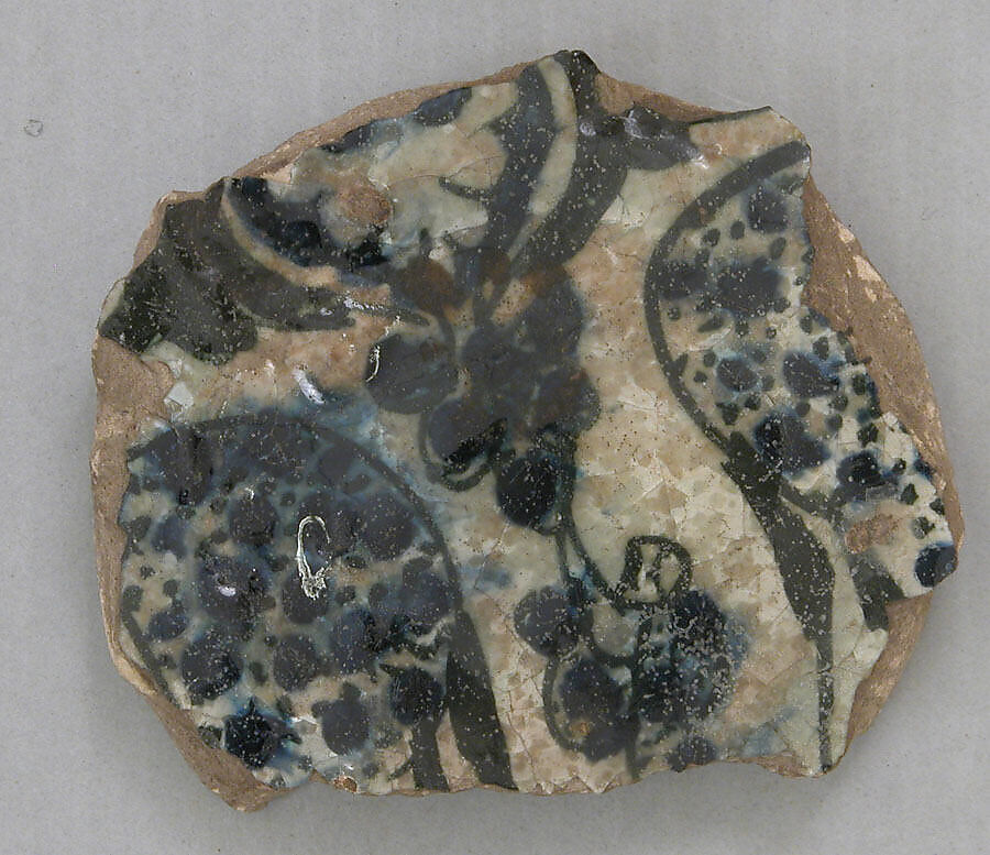 Ceramic Fragment, Stonepaste; underglaze painted 