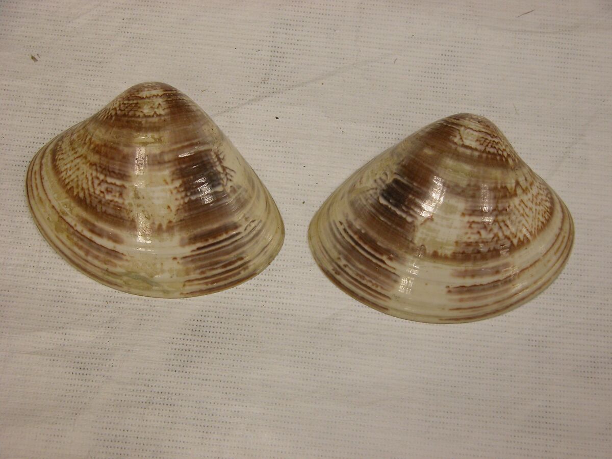 Shell Game (Kaiawase) Set, Clam shells painted in gold and color, Japan