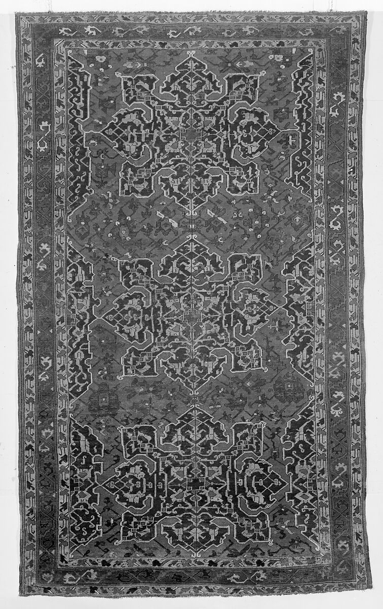 'Star Ushak' Carpet, Wool (warp, weft and pile); symmetrically knotted pile