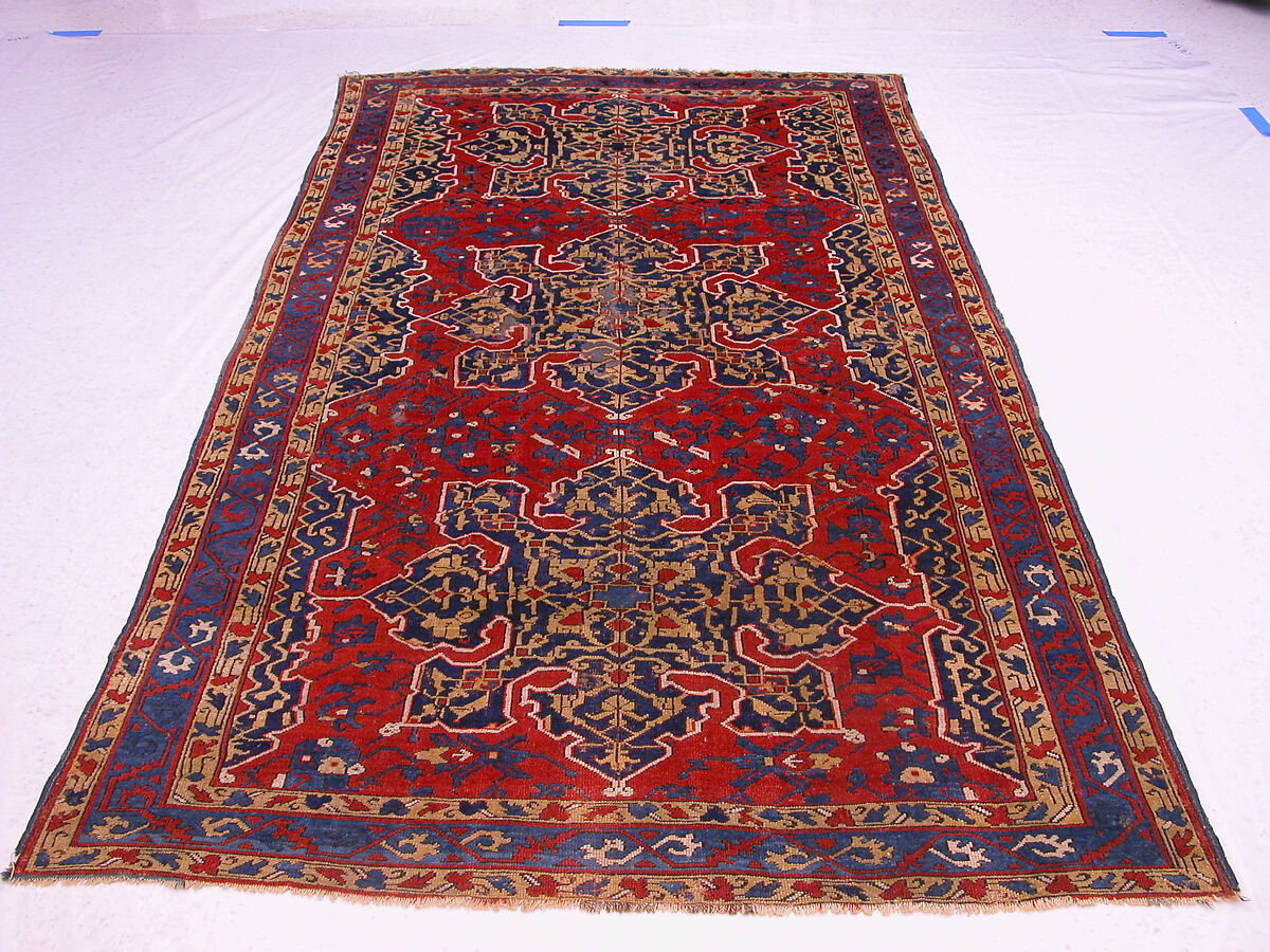 'Star Ushak' Carpet, Wool (warp, weft and pile); symmetrically knotted pile