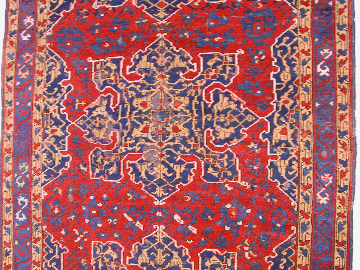 'Star Ushak' Carpet, Wool (warp, weft and pile); symmetrically knotted pile